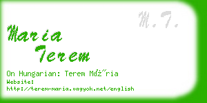 maria terem business card